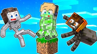 MONSTROS ESTÃO PRESOS EM APENAS UM BLOCO NO MINECRAFT ! #2