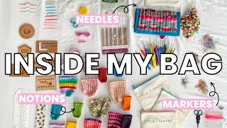 A Look Inside my Knitting Backpack