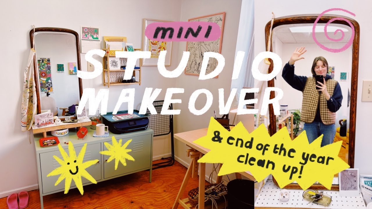 Art studio makeover vlog, new furniture and decorating, plus tidying up ...