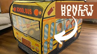 Honest Review Playbees School Bus Kids Pop Up Play Tent, Indoor or Outdoor Tent for Kids, Gift Idea
