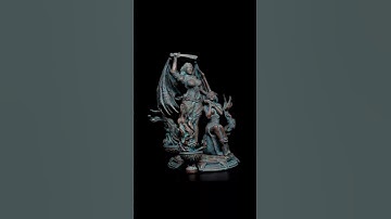 Painting D&D bronze statue with verdigris—easy weathering for epic tabletop vibes! #miniaturepainter