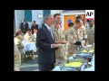 President Bush has breakfast with US Navy 5th Fleet