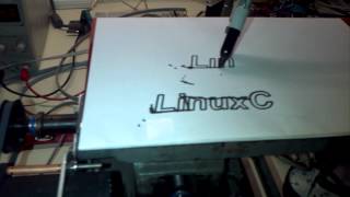 Homemade Linux CNC marker test