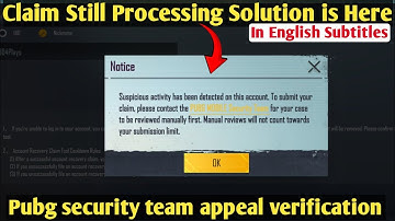 Pubg security team claim still under review solution is here | Suspicious activity has been detected