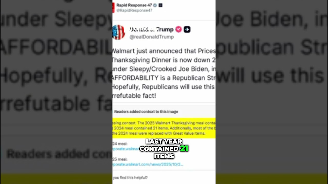 День благодарения 2025: действительно ли при Байдене стало дешевле? | Инфляция против реальности