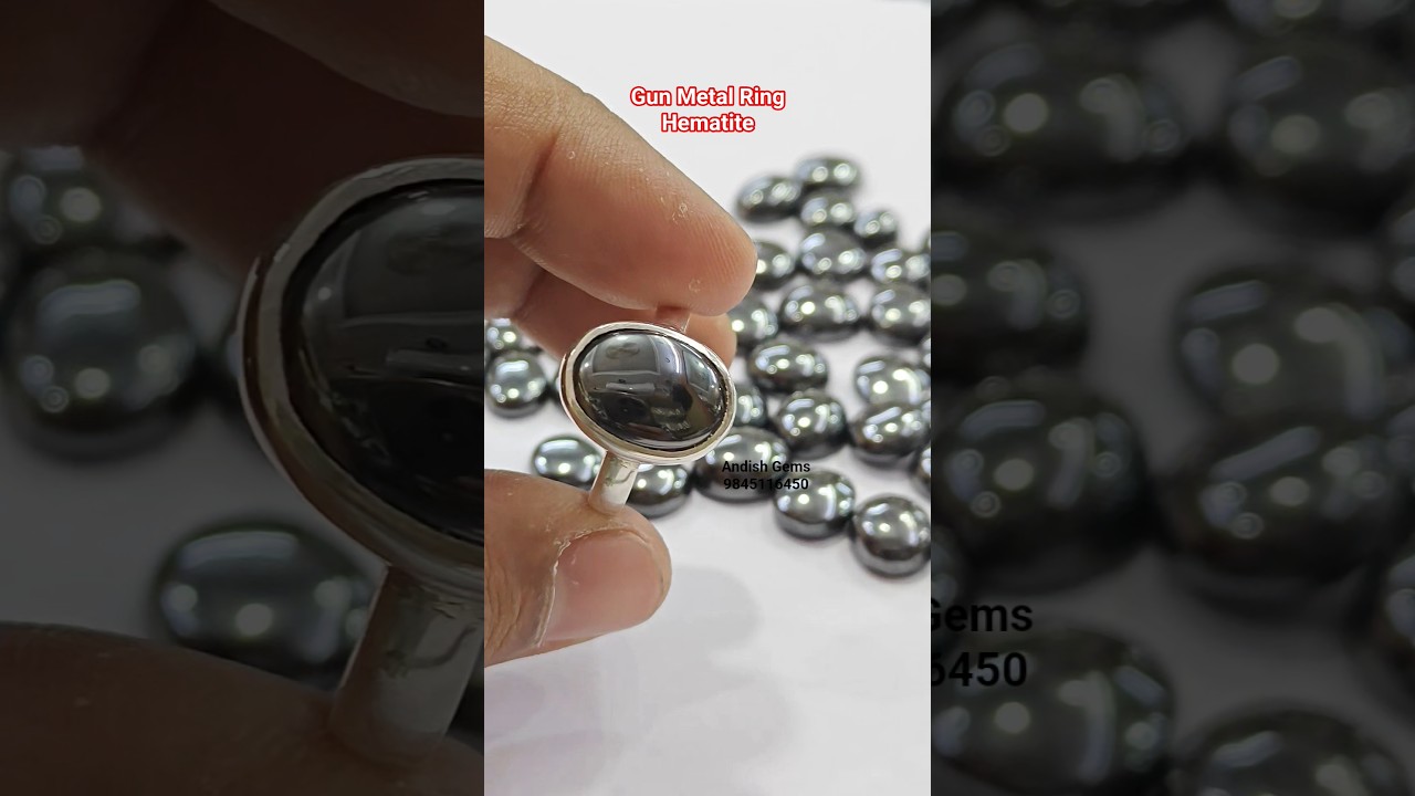 Gun Metal Ring | Hematite Stone | Gun metal In hyderabad Gems
