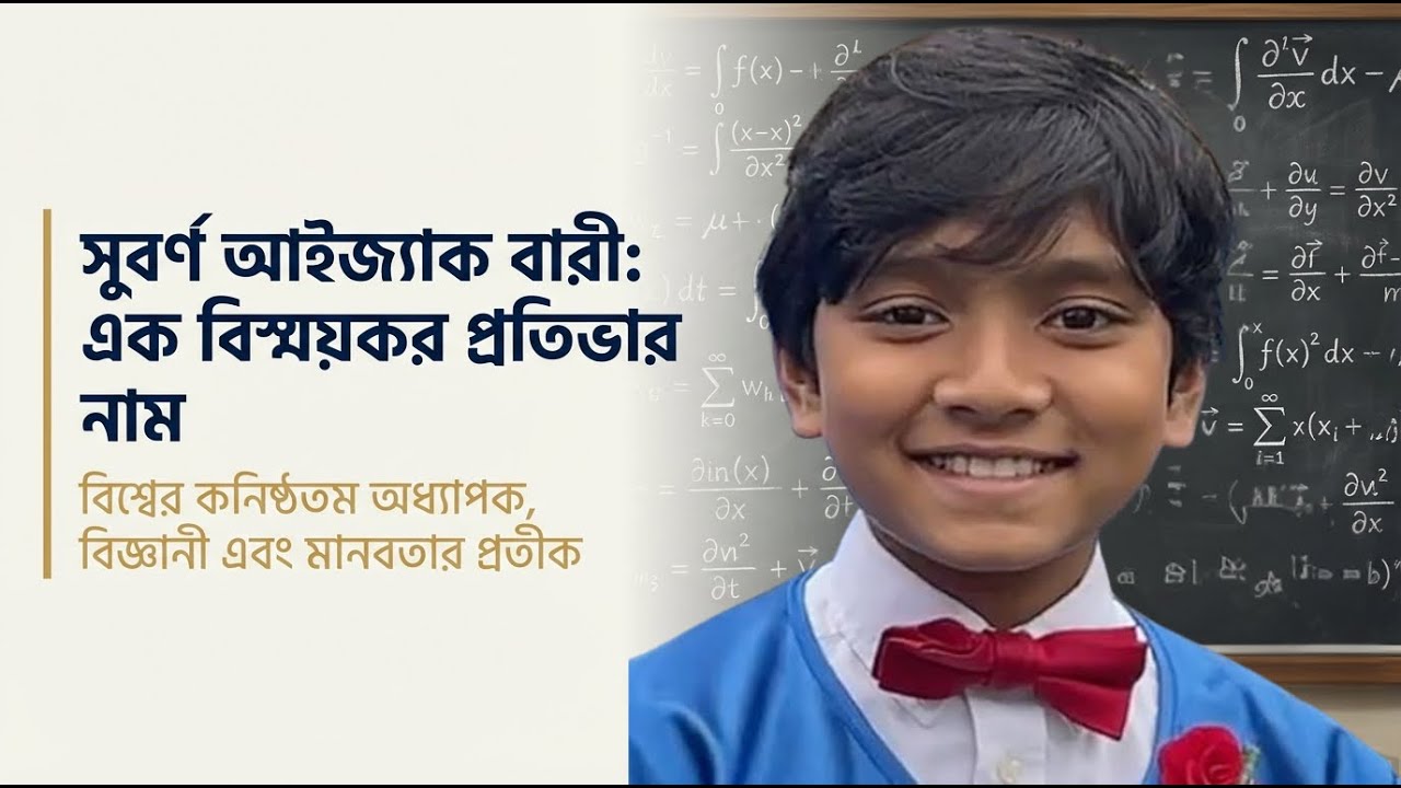 বিশ্বের সর্বকনিষ্ঠ প্রফেসরের বিস্ময়কর গল্প | Soborno Isaac Bari
