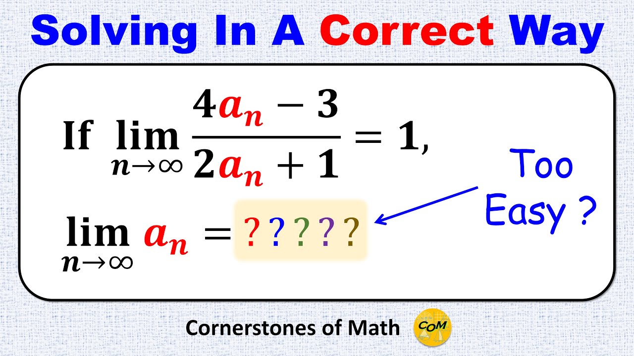 BE CAREFUL Not To Make This Mistake When Handling Limits