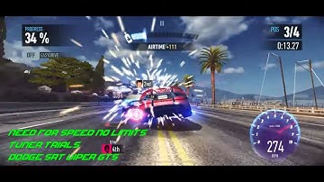 Need For Speed No Limits Gameplay Tuner Trials Dodge SRT Viper GTS