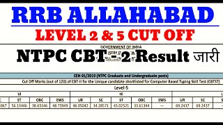 RRB NTPC Allahabad Level 2 & 5 Cut off, NTPC Result 2022, NTPC Cut off 2022, NTPC Zone Wise Cut off