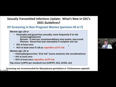 Sexually Transmitted Infections Update: What’s New in the CDC’s 2021 Guidelines? – May 27, 2022