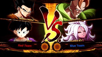 Dragon Ball Fighterz : Gohan (Adult) & Videl Vs Android 16 & Android 21