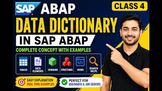👉 SAP ABAP Data Dictionary Explained in Telugu | Class 4 | SE11 Tables, Domains, Data Elements Full