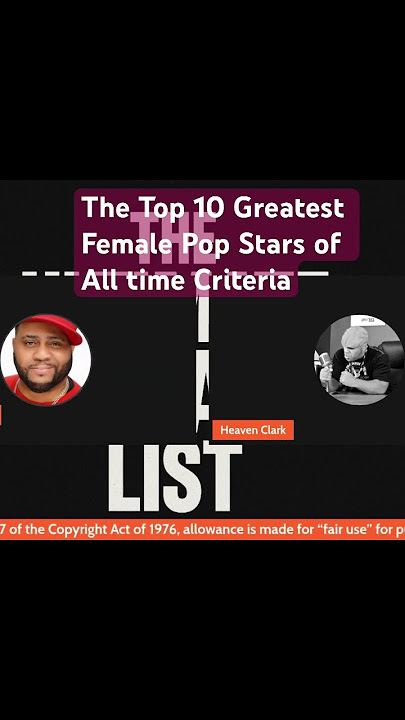 THE TOP 20 GREATEST FEMALE POP STARS OF ALL TIME LIST #popsuperstar #goatlist #femalepopstars