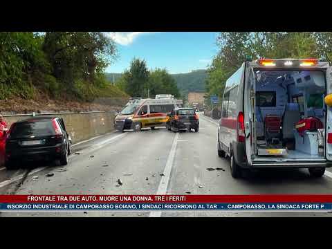Video Frontale tra due auto. Muore una Donna. Tre i feriti TG NEWS MOLISE DEL 26-08-26 - TRSP -