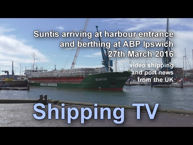 Suntis arriving and berthing at Ipswich, 27 Mar 2016 class=