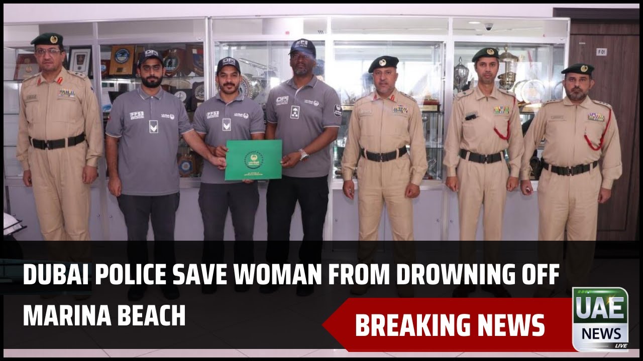 Dubai Police Save Woman from Drowning off Marina Beach 