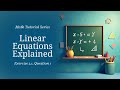 Class 10 Maths | Chapter 3 | Ex 3.1 Q1 | Pair of Linear Equations in Two Variables Explained!