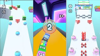 INSANE 3 Shape 2048 Run Showdown! Jelly Run vs Tube Run Gameplay screenshot 5