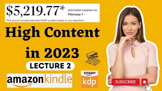 High content course in 2023 | kdp tutorial | kindle direct publishing | how to a make a ebook | kdp