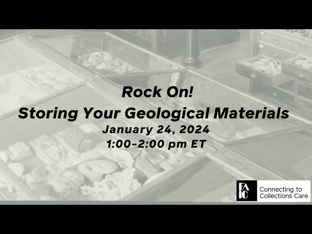 C2C Care Rock On! Storing Your Geological Materials - YouTube