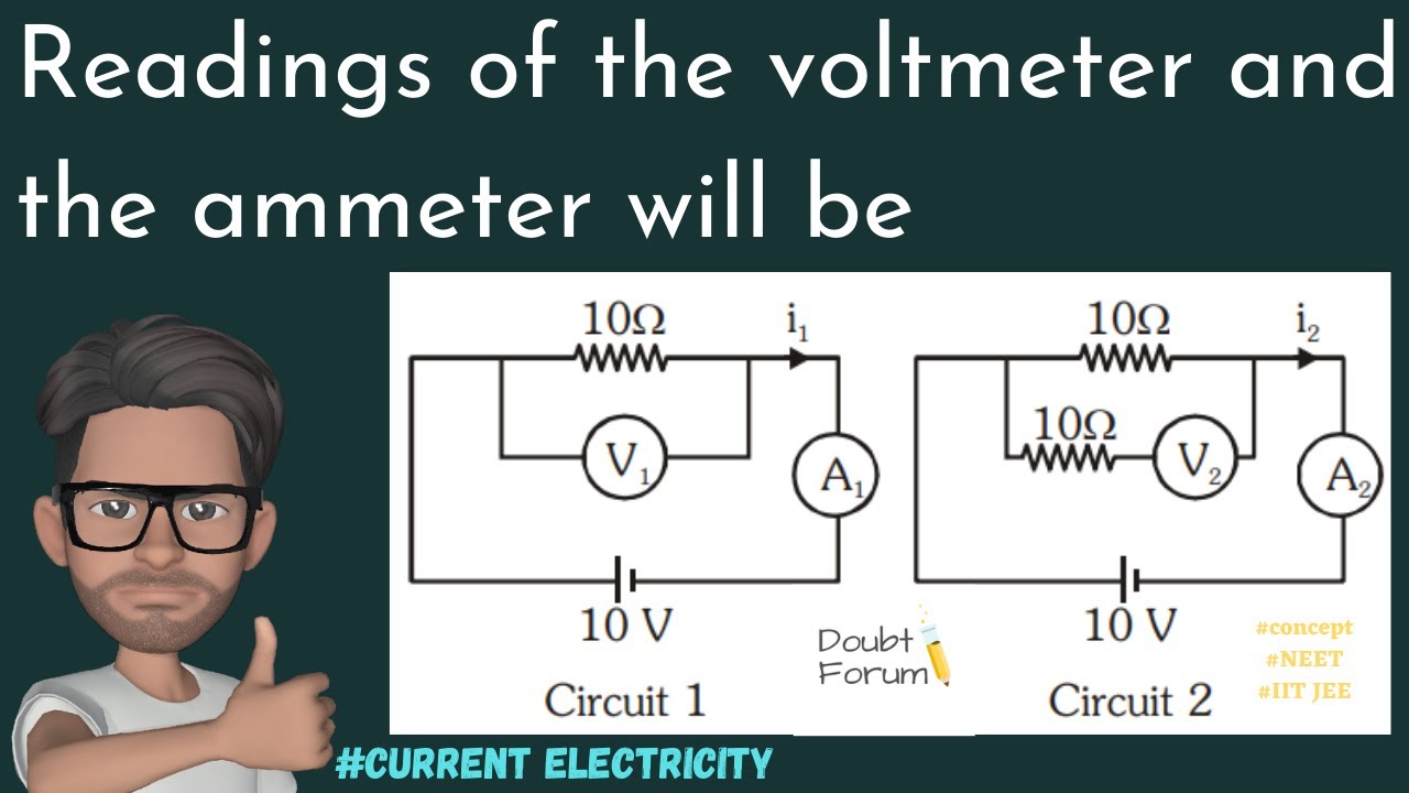 In The Circuits Shown Below The Readings Of The Voltmeter And The in-the-circuits-shown-below-the-readings-of-the-voltmeter-and-the
