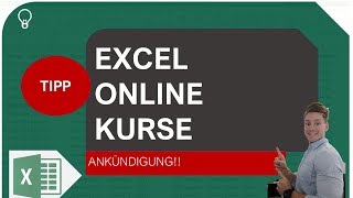 Ankündigung I Excel Online Kurs mit Zertifikat I Excelpedia