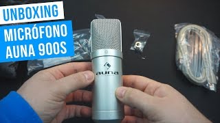 MICROFONO AUNA MIC 900S - UNBOXING Y TEST DE GRABACIÓN - BUENOS MATERIALES Y GRAN PRECIO