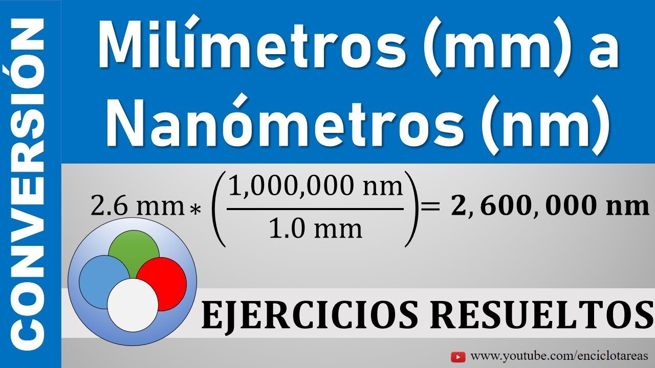 Conversion De Milimetros Mm A Nanometros Nm Mm A Nm Ienciclotareas Youtube