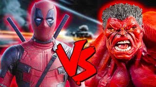 Deadpool Vs Red Hulk Army - Epic Battle - Mortal Kombat Costume Skin Mod