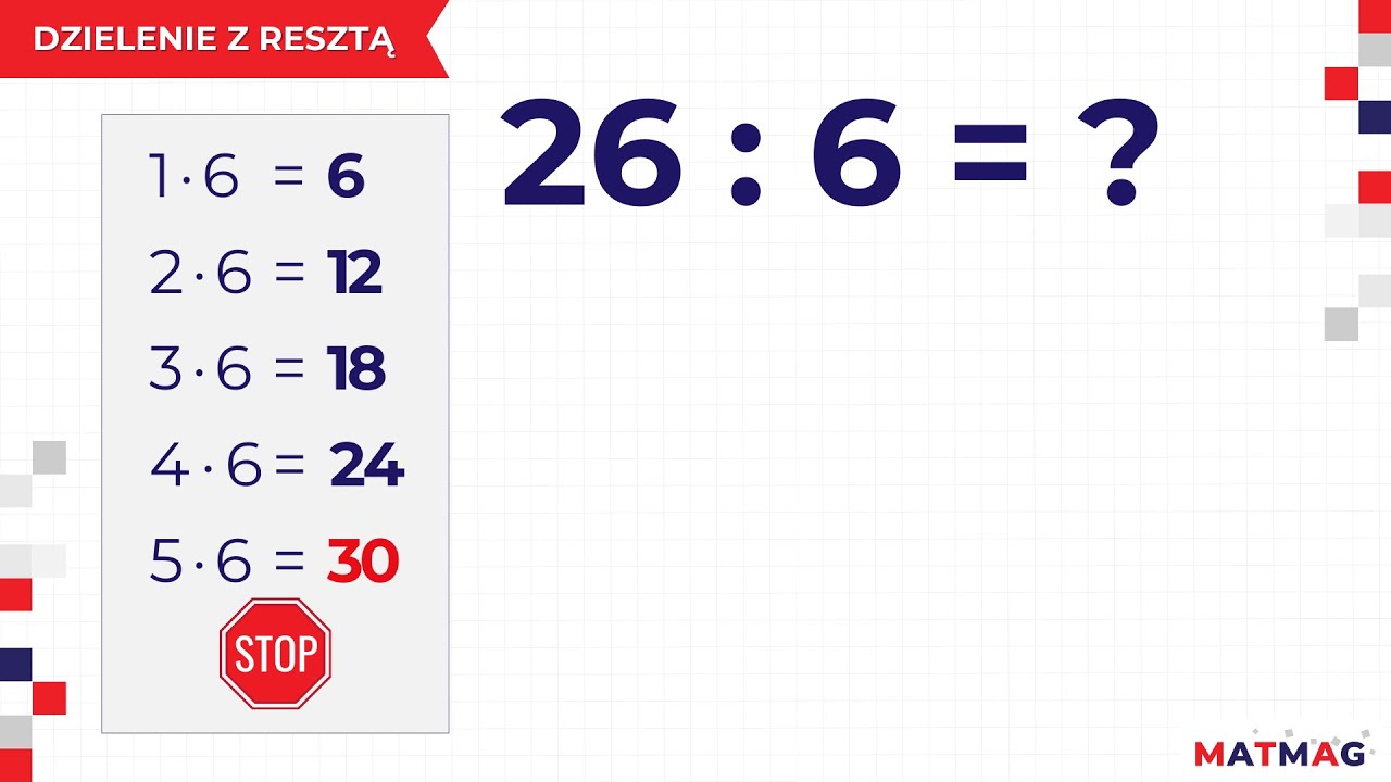 Reszta Z Dzielenia Przez 5 Dzielenie z resztą | MATMAG ⭐ - YouTube