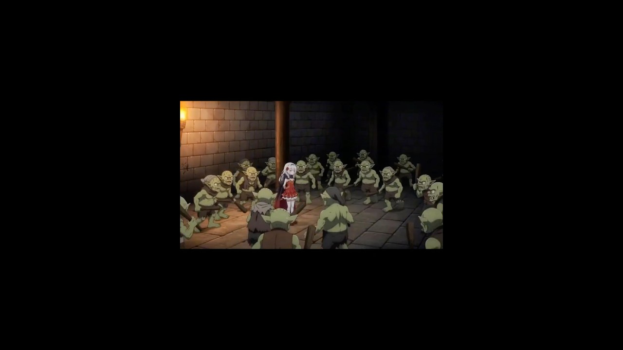 少女がゴブリン達に捕まれた