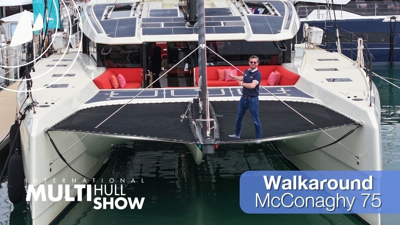 Le McConaghy 75 détonne à la Grande-Motte de par sa démesure et son style sportif. Nous avons pu visiter ce catamaran hors-normes. Rendez-vous sur notre site internet pour retrouvez toute l'actualité :https://skippers.ch(Traduction automatique)