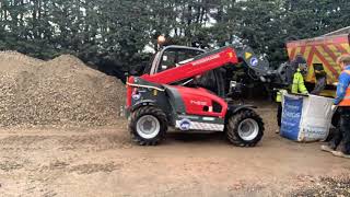 Bagging up plum slate using a Wiedemann 4512 from AMS aggregates Ltd