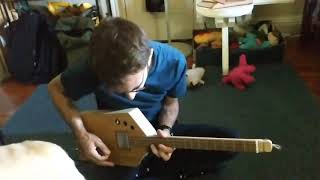 Headless Acoustic Electric Cigar Box Guitar