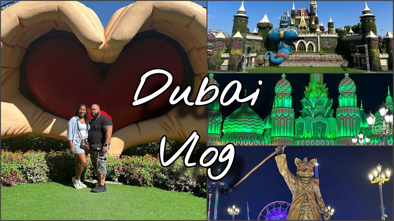 DUBAI VLOG: TRAVEL DAY! MIRACLE GARDEN; GLOBAL VILLAGE; DUBAI MALL