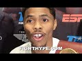 SHAKUR STEVENSON REVEALS WHAT HE TOLD VALDEZ DURING FACE OFF; REACTS TO TEAMS TRADING HEATED WORDS