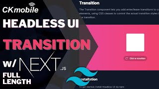 How to create Transition with headless UI (with Nextjs )