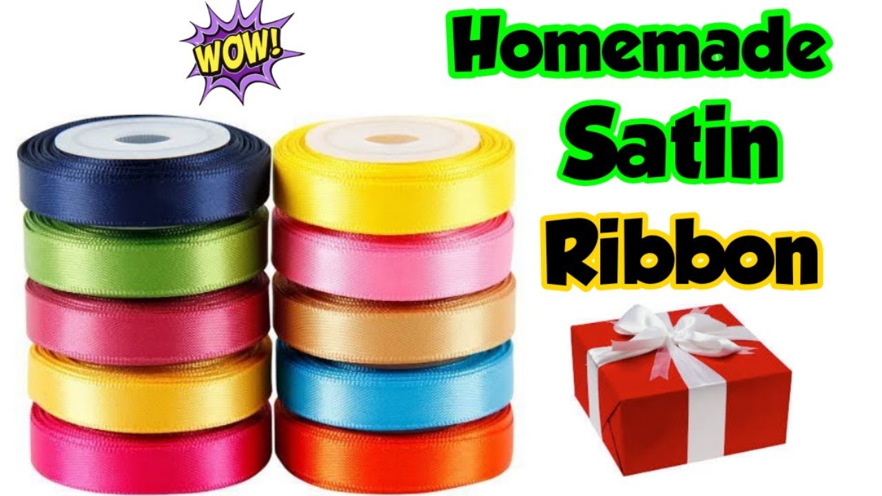 Homemade satin ribbon/how to make satin ribbon at home/DIY satin ribbon