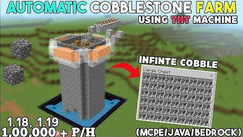 Minecraft Easy Cobblestone Farm Tutorial - Fully Automatic