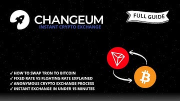 How to swap Tron (TRX) to Bitcoin (BTC) without verification using Changeum.io.
