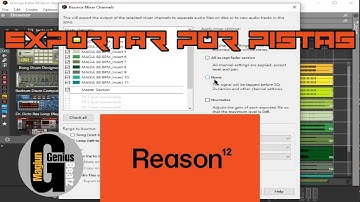 Exportar por Pistas Reason Studios 11 y 12 para Mezcla Mastering o Live Tutorial Revisión en español