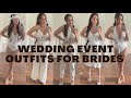 Bridal outfits for your wedding events | BRIDAL SHOWER,  REHEARSAL, BACHELORETTE, ENGAGEMENT PARTY