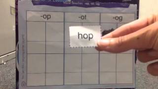 Words Their Way Letter Name #10 Word Families -op, -ot, -og