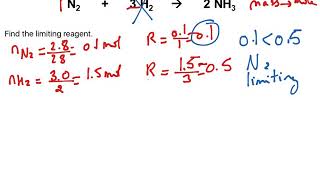 Stoichiometry: Limiting reagent and leftovers - calculations