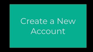 Create New Account - Tutorial