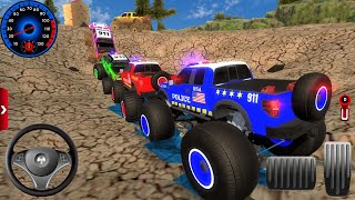 Jeep Cars Mega Stunts Ramp Simulator #4-Offroad Police Monster Truck Driving 3D-Android Mud Gameplay screenshot 2