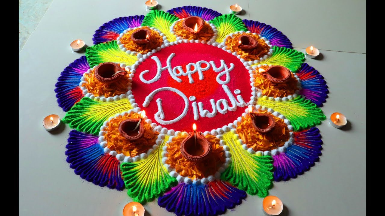 Top Diwali Special Rangoli Design 2019 | Colourful Happy Diwali ...