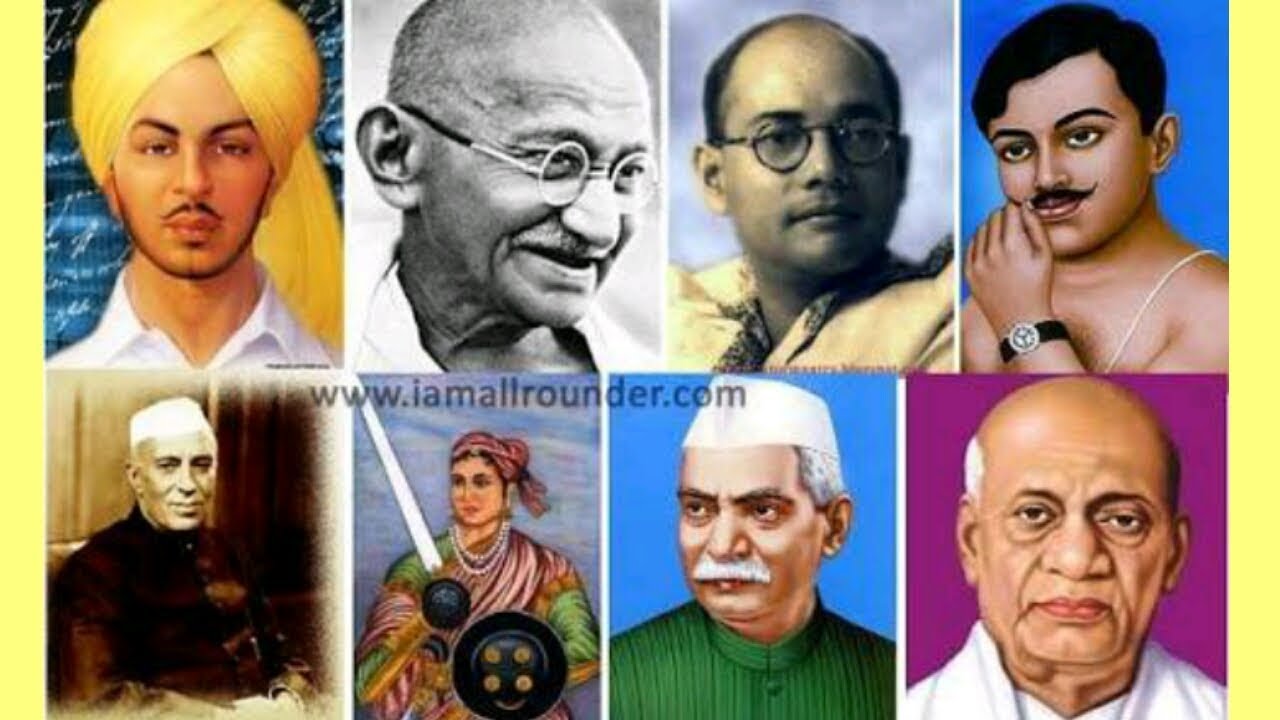 Easy way to learn Indian freedom fighters name with pictures|Top 9 ...