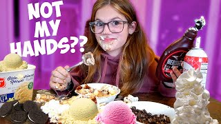 Kate &amp; Lilly BLIND Ice Cream Challenge with Twin Sisters!